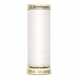 Fil polyester GUTERMANN MCT 100m - nouveau blanc #20