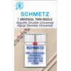 Aiguille double SCHMETZ #1723 - 80/12 - 2.5mm - 1 unité