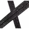 Biais élastique (fold over) Brillant 20mm - Noir