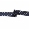 Biais élastique (fold over) Cœurs 25mm - Marine