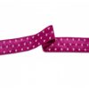 Biais élastique (fold over) Cœurs 25mm - Fushia