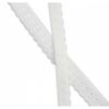Biais élastique (fold over) dentelé 25mm - blanc