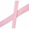 Biais élastique (fold over) dentelé 25mm - Rose bébé