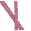 Biais élastique (fold over) dentelé 25mm - Vieux rose