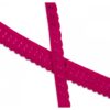 Biais élastique (fold over) dentelé 25mm - Fushia