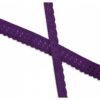 Biais élastique (fold over) dentelé 25mm - Violet