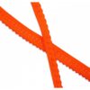 Biais élastique (fold over) dentelé 25mm - Orange néon