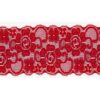 Dentelle élastique 50mm - Rouge