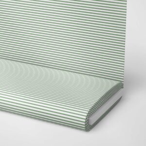 Jersey ligné - blanc cssé/Vieux vert fonçé