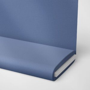 Popeline unie - Jeans Bleu
