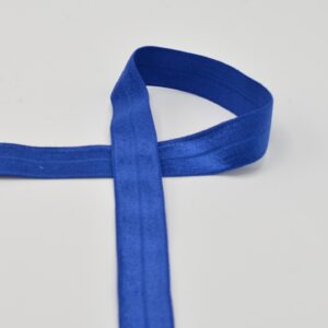 Biais élastique soyeux (fold over) 20mm - Cobalt