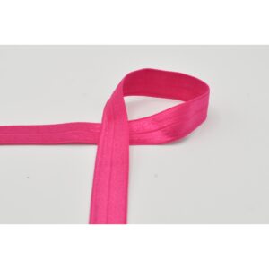 Biais élastique soyeux (fold over) 20mm - Fushia