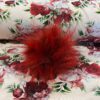 Pompon fausse fourrure 10,5cm - Rouge