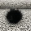 Pompon fausse fourrure 12cm -Noir