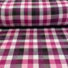 Flanelle Buffalo Plaid - Rose / Fushia / Noir / Blanc