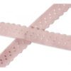 Biais élastique (fold over) dentelé 25mm - Poudre
