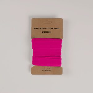 Biais de jersey 20mm X 3 mètres - Fushia