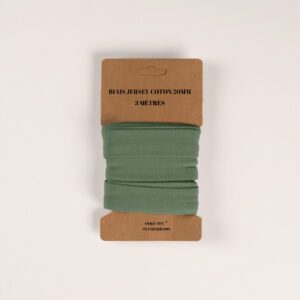 Biais de jersey 20mm X 3 mètres - Vert mousse