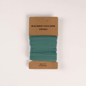 Biais de jersey 20mm X 3 mètres - Vert mousse fonçé