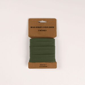Biais de jersey 20mm X 3 mètres - Vert armé