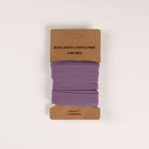 Biais de jersey 20mm X 3 mètres - Lilas