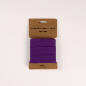 Biais de jersey 20mm X 3 mètres - Mauve