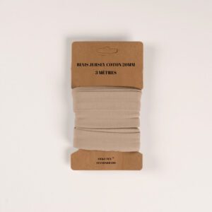 Biais de jersey 20mm X 3 mètres - Sable