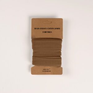 Biais de jersey 20mm X 3 mètres - Taupe
