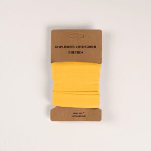 Biais de jersey 20mm X 3 mètres - Jaune doux