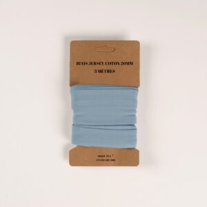 Biais de jersey 20mm X 3 mètres - Bleu bébé