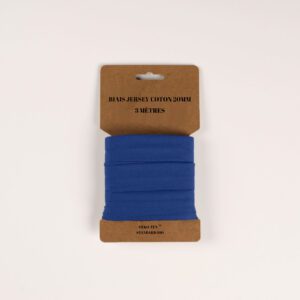 Biais de jersey 20mm X 3 mètres - Bleu royale