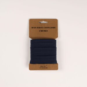Biais de jersey 20mm X 3 mètres - Bleu minuit