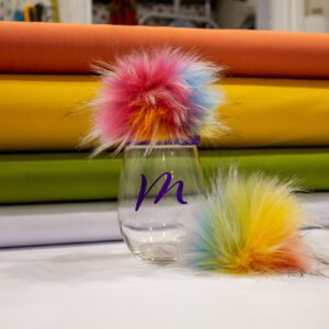 Pompon fausse fourrure 13-15cm - Licorne