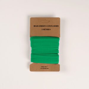 Biais de jersey 20mm X 3 mètres - Vert gazon