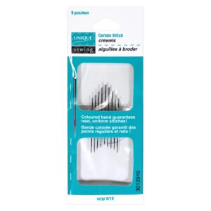 UNIQUE SEWING Aiguilles à broder Certain Stitch - grosseurs 8-10 - 9mcx