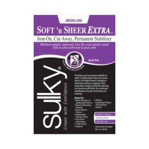 Paquet SULKY Cut-Away Soft 'n Sheer Extra - blanc - 50 x 91cm (20″ x 36″)
