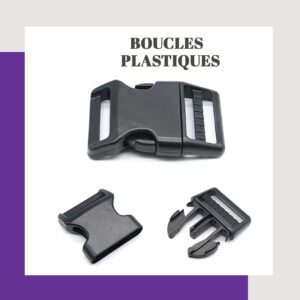 Boucle plastique 38mm - Noir