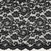 Dentelle fleurie avec bordure - Noir