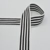 Sangle douce 38mm - Ligné noir et blanc