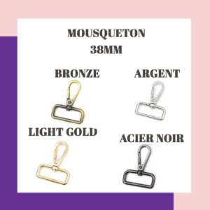 Mousqueton 38mm - 4 couleurs