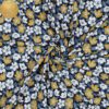 Jersey Coton Petites fleurs brillantes - Bleu minuit