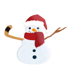 Transfert DTF - Le bonhomme de neige hockey  - 2 formats disponibles