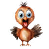 Transfert DTF - Petit dindonneau surpris - 3" X 3"