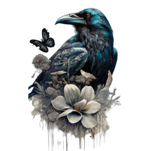 Transfert DTF - L'Oiseau bleu - 2 formats disponibles