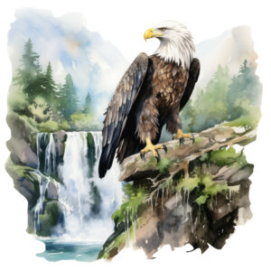 Transfert DTF -L'aigle dans la chute - 2 formats disponibles