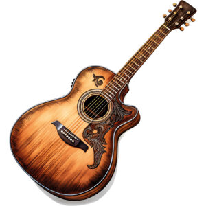 Transfert DTF - La guitard sèche - 6" X 7"