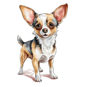 Transfert DTF - Le chihuahua de Manou - 4" X 6"