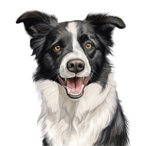 Transfert DTF - Le border collie de Soleine - 5" X 6"