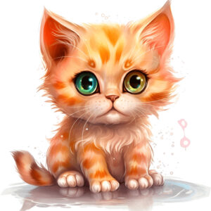 Transfert DTF - Le chat tout doux - 6" X 6"