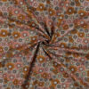 Popeline de coton Les marguerites - Cognac